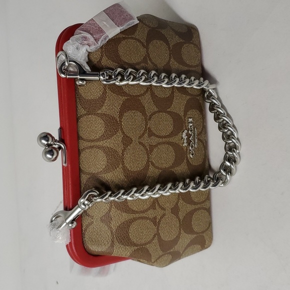 Due to Missing item- Coach CH512 Nora Kisslock Crossbody Signature Canvas - Picture 4 of 16